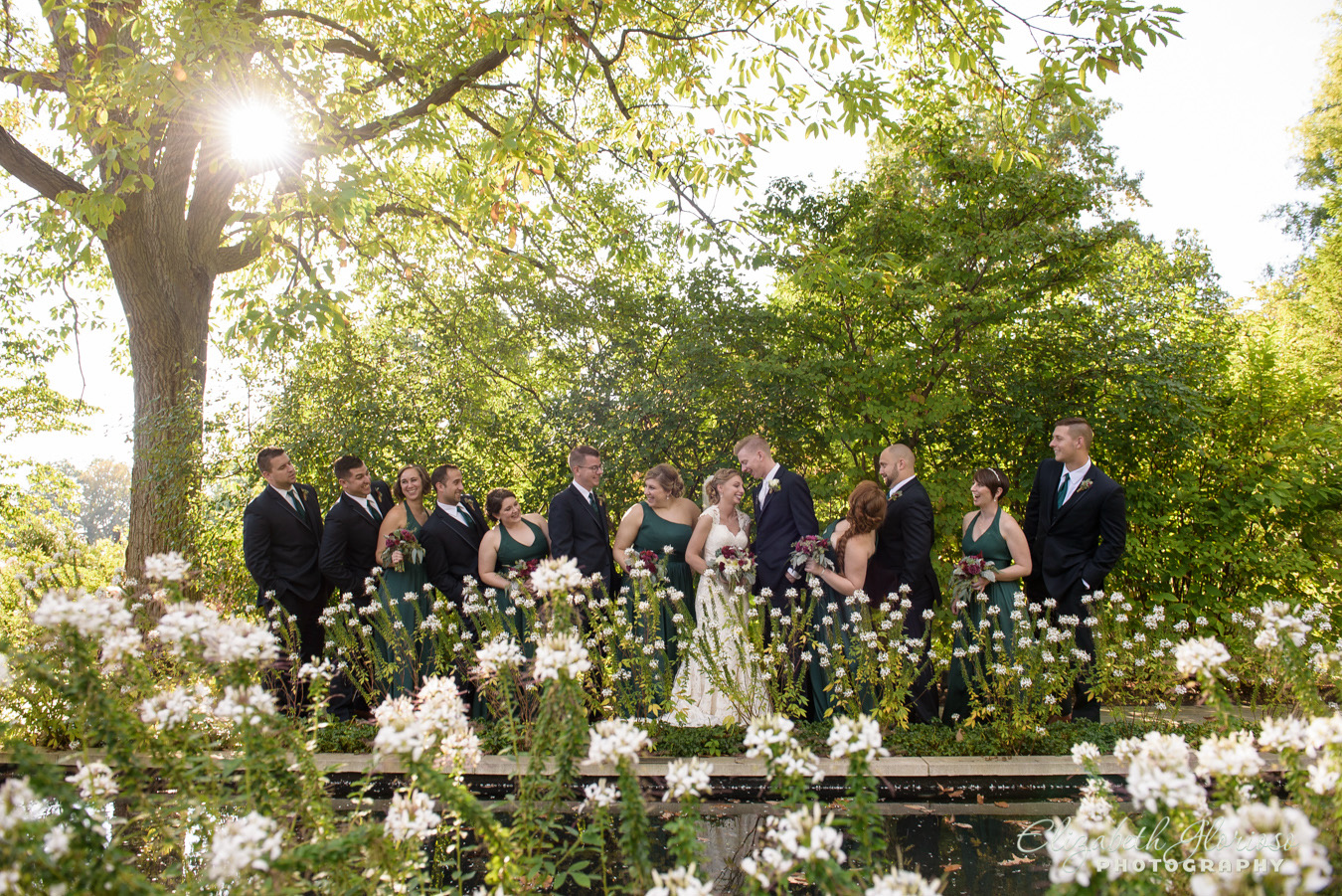 wedding party Cleveland Botanical Garden