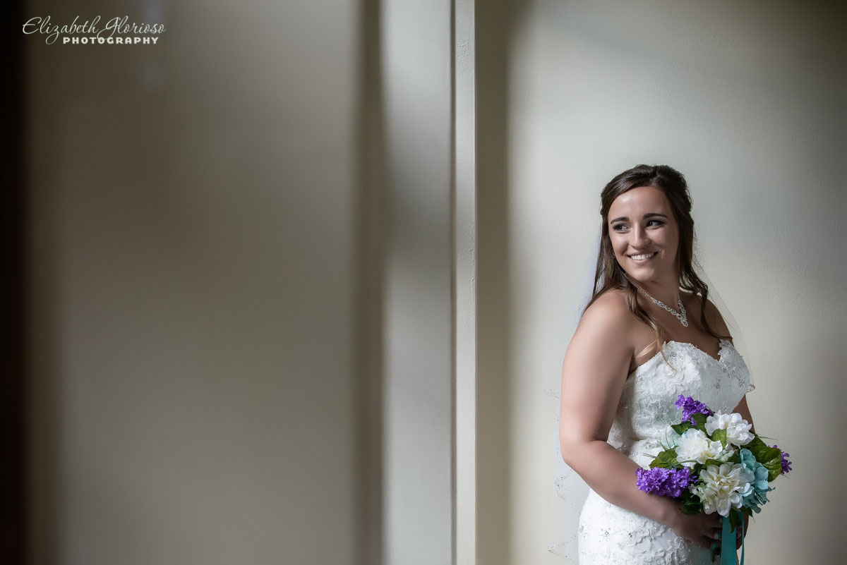 Portrait of bride at The Tudor House in Akron, OH